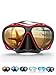 COPOZZ Snorkel Mask, Snorkeling Scuba Dive Glasses, Free Diving Tempered Glass Goggles - Optional Dry Snorkel with Comfortable Mouthpiece (4260-Red)