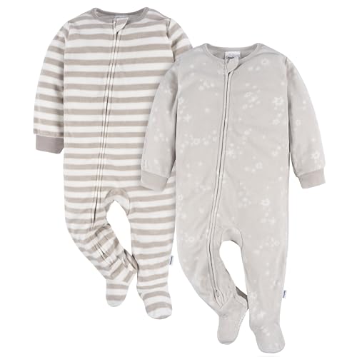 Gerber Baby Flame Resistant Fleece Footed Pajamas 2-pack