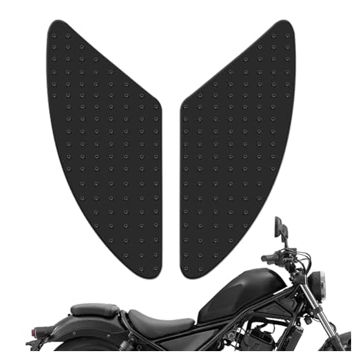 FSWWSF Motorrad Tank Gummi Pads Universal Motorräder Tank Gummi Schutz Aufkleber Tankschutz Motorrad Schwarz Anti Rutsch Gummi Abziehbild für Honda Suzuki Kawasaki usw (Schwarz)