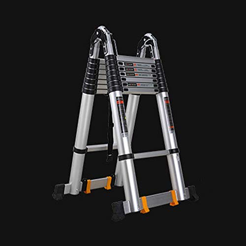 Taburete escalera Escaleras Telescópicas, 4 Pasos Escalera Telescópica Plegable Escalera Aleación de Aluminio Elevador Loft Engineering Escalera Recta para Trabajos Pesados ​​3.2 M / 4.0 M Escaleras t