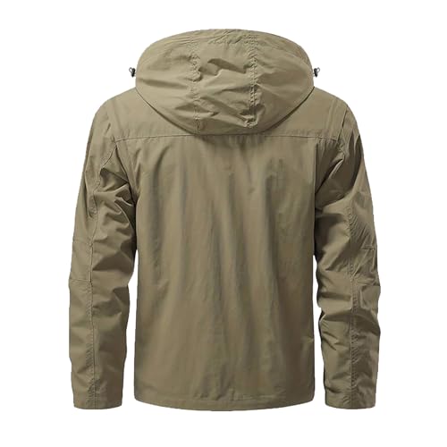 Men's Casual Jackets Outdoor Functional Workwear Jacket with Removable Hood and Sleeves Versatile Pockets4