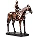 Lukitas Horse Rider Statues and Sculptures, Horse Racing Figurine Home Decor, Equestrian Gift for Horse Lovers, Horseback Riding Ornament, Resin 10.5''