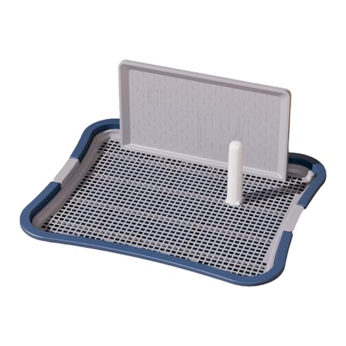 Baoblaze Dog Toilet Keep Floor Clean with High Wall Keeps Paw Dry No Spilling Dog Litter Box Dogs Pee Holder for Apartment Bunny Condos, Large Dark Blue