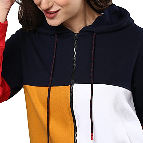 Image of Campus Sutra Cotton Women Hooded Sweatshirt