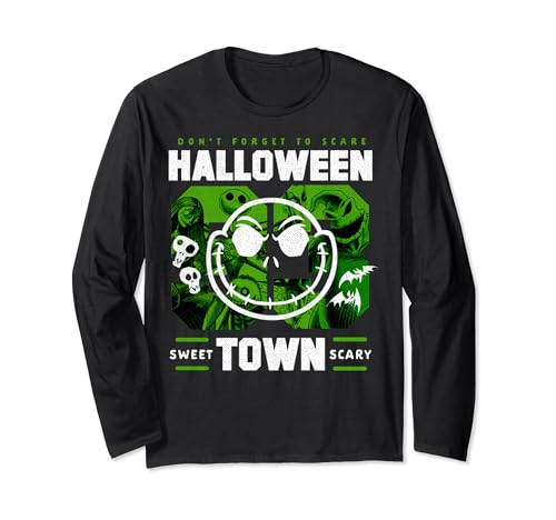 T-shirt Disney Halloween Town 93 à manches longues pour éviter les hauts fades de fan