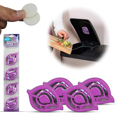 Ambientadores de cocina de lavanda, 4 unidades, ambientadores de cubo de polvo para el hogar, ayudan a mantener tus contenedores con olor fresco, también se pueden utilizar para basura de alimentos,