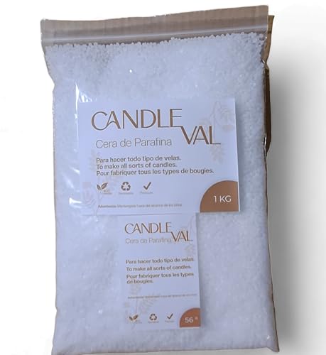 1 KG Parafina para fabricar Velas Fanales cirios Bujias por Inmercion Fanales Velas de molde y Velas en Frascos