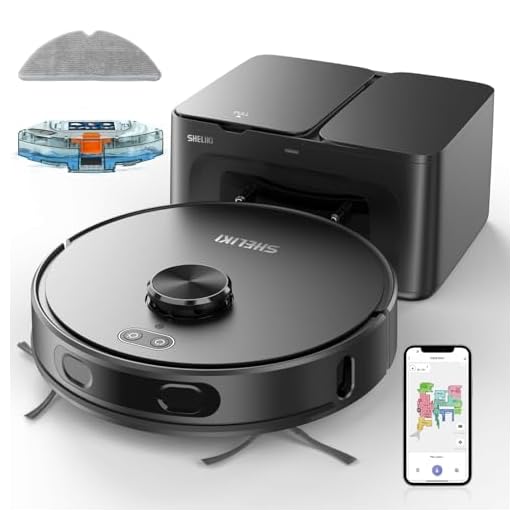 Robot Vacuum and Mop Combo, Self-Emptying Robotic Vacuums Cleaner Smart Mapping, 2-3 Months Hands-Free Base Strong Suction & LiDAR Navigation, 220 Mins Long Runtime for Pet Hair, Hard Floor, Carpet