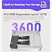 Mac Studio Dock, Beelink Mate Studio 80Gbps Hub, Dual PCIex2 SSD Slots, Max 16TB Expansion, 80Gbps USB-C Port, PD3.0 Port, Allumium Shell - Frost Silver