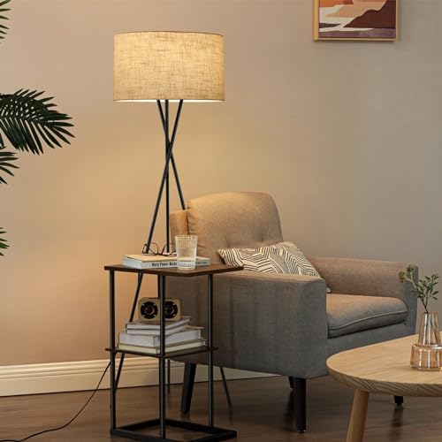 Kira Home RV-F5017-OB-HB Sadie 60 Inch Modern Tripod Led Floor Lamp + 9W Bulb (Energy Efficient/Eco-Friendly), Honey Beige Drum Shade thumb #6