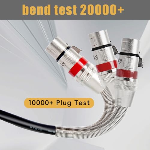 Câble XLR mâle femelle blindé lot de 6 de 3m pour micro et mixeur