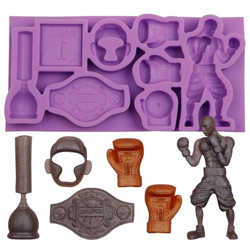 8-Cavity Boxing Sports Silicone Molds Boxing Glove Fondant Molds Boxing