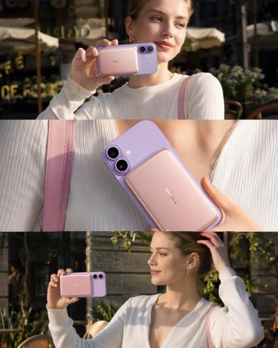 Image of TORRAS MiniMag Pro Power Bank, Ultra Slim Semi Solid-State Portable Charger, Wireless 5,000mAh Magnetic Battery Pack, Fast Charging, Travel Essential for iPhone 17 /16 /15 /14 /13 /12, Blush Pink