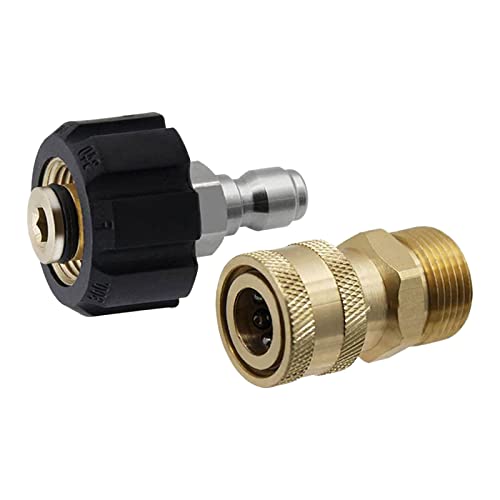Image of ATORSE Pressure Washer Adapter Kit M22 14Mm to 1 /4 for High Pressure Washer Gun
