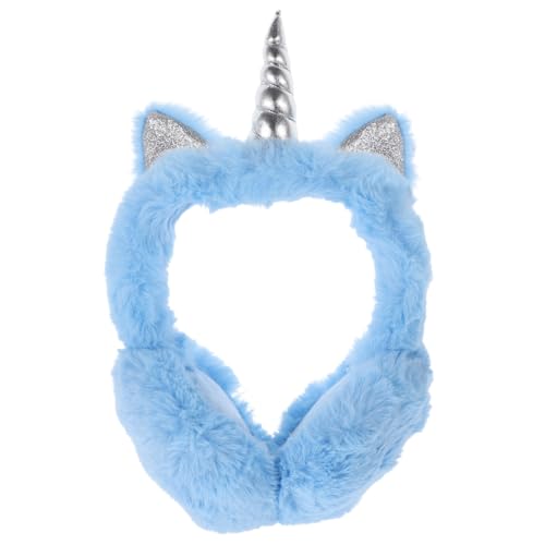 Homoyoyo Unicorn Ear Covers Adjustable Plush Earmuffs for Winter Cute Ear Warmers Lightweight and Portable for Outdoor Cold Weather Wear