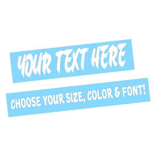 Custom Stickers Lettering Vinyl Decal - Make Your Own Name Sign Letters Initial Phrase or Quote Laptop Cars Walls Window Windshield Computers Lettering DIY