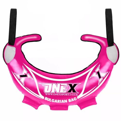 Image of ONEX Bulgarian Bag Adjustable Weighted Filled Training Power Bag with Handles Multi-Grip Fitness Bag Core Workout Gear Functional Strength Training Home Gym Equipment (pink, 25KG)