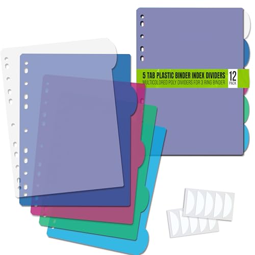Intercalaires plastique couleur pour organiser vos cours et dossiers de bureau à la maison