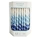 The Dreidel Company Deluxe Twisted Spiral 45 Blue & White Ombre Hanukkah Menorah Candles for All 8 Nights of Chanukah Burn Time 1-Hour
