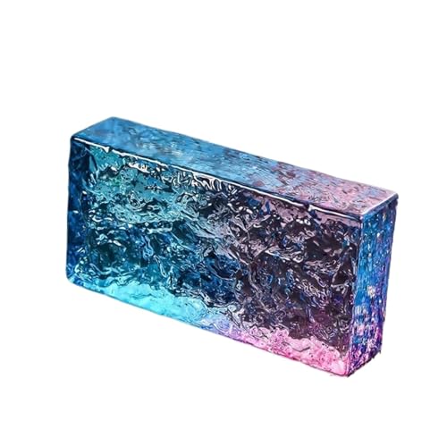 los ladrillos de vidrio, Bloques de cristal for decoración de interiores y exteriores, multicolor, 7,8 x 3,9 x 1,9 pulgadas, recortables.