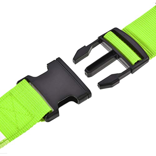 Image of uxcell Luggage Straps Suitcase Belts with Buckle Label, 2x78 2Mx5cm Adjustable PP Travel Bag Packing Accessories, Light Green 4Pcs