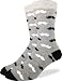 Good Luck Sock Men's Black & Grey Mustache Crew Socks 7-12