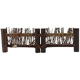 VICASKY Handgewebter Bambus Kleiner Sichtschutz Zaun Braun Mikro Landschafts Dekoration für Bonsai Teezeremonie Wohnambiente Langlebiger Bambus Zaun mit Natürlicher Textur