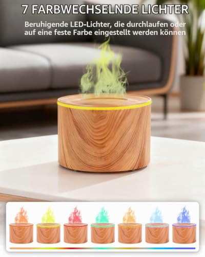 Aroma Diffuser, 160ML Leiser Ultraschall Luftbefeuchter DuftöL Diffuser, 4 in 1 Ätherische Öl Diffusor mit 7 Farben LED, Diffusor Kühler Nebel Luftbefeuchter, für Raum,Büro,Yoga,Spa,usw – Bild 3
