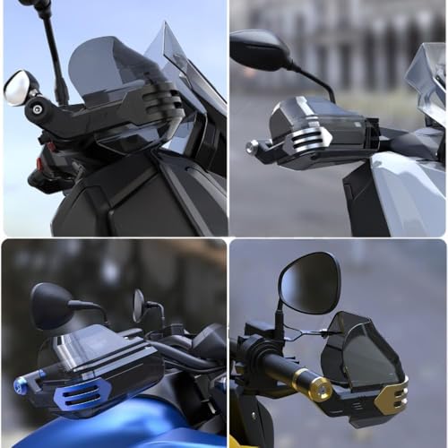 Image of Universal Motorcycle Wind Handguard - Strong & Durable Hand Protector for Bike, Red Smoked Finish, Stylish Design, Long Life, Easy Installation, High Quality Handlebar Shield