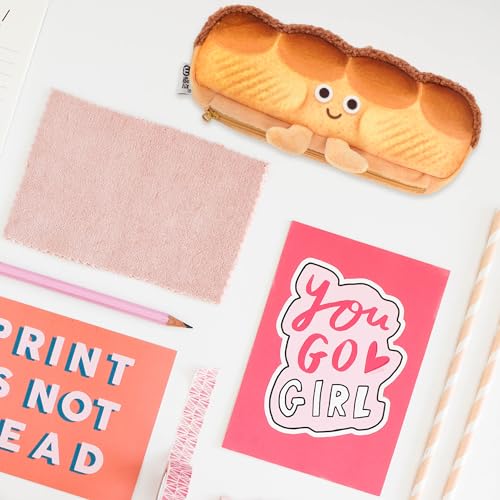 Image of Minache Plush Animal Stationery Pouch Women Cute Dog /Dinosaur Plush Pencil Case Ladies Cosmetic Bag (8238+Style 2), bd-06484AD