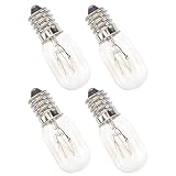 OSALADI 4 Stück LED Kühlschrank Glühbirne 220V 15W Gerät Glühbirne Mikrowelle Backofen Glühbirne Gefrierschrank Decke Home Beleuchtung Lampe für Nähmaschine (Transparent)