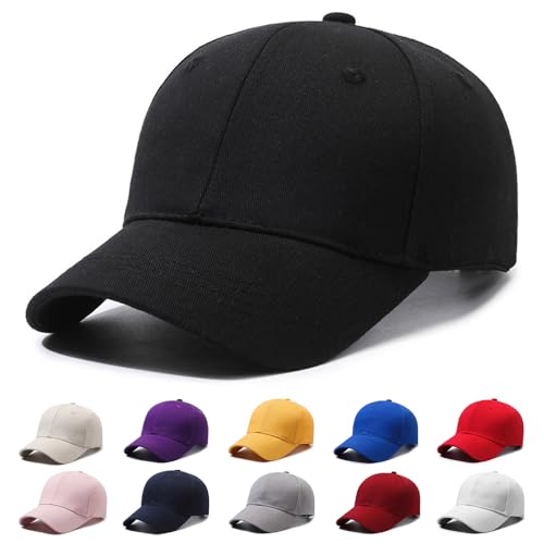 Fuantuda Gorra de Béisbol Ajustable Unisex, Gorras de Béisbol Hombre para Lockup Adj Gorra con Visera y Cierre Ajustable, 100% Cotton, para Casuales Running Beisbols Tenis Golf