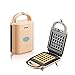 SHAAO Compact électrique Sandwich Maker Grillage, Griller, Gaufres, Omelettes, Plus, collations avec Easy Clean, antiadhésifs Mess côtés Libres