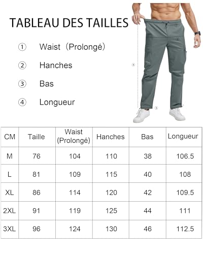 Pantalon Cargo Joggers Homme Extensible pour En finir avec l'Inconfort - 6