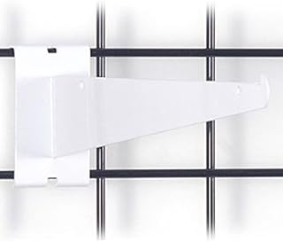 Box of 25 New Retails White Finished Gridwall Shelf Bracket 12 Inch