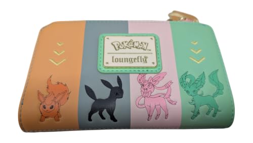Image of Loungefly Pokemon Eeveelutions Pastels Zip Around Flap Wallet