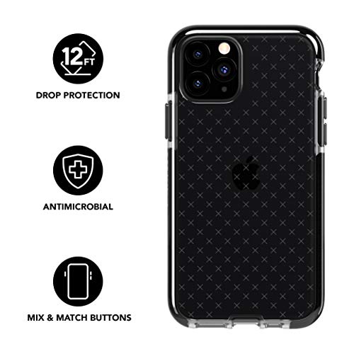 Tech21 Evo Check Coque Fine Protectrice Dure pour Apple iPhone 11 Pro - Gris Fumé/Noir