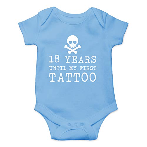 Image of 18 Years Until My First Tattoo - Funny Baby Essentials Bodysuit - Newborn Baby Boy Clothes