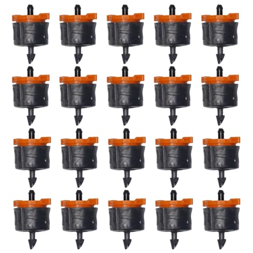 CATZUM 20 Pcs Micro-Drip-System Regulierbarer Endtropfer druckregulierend Endstück für Tropfbewässerung zur Bewässerung von Pflanzen mit unterschiedlichen Topfhöhen