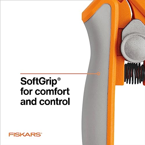 Fiskars Razoredge Micro-Tip Easy Action Scissors - 5" Stainless Steel Shears - Fabric Scissors All Purpose For Arts And Crafts - Orange #TOP2
