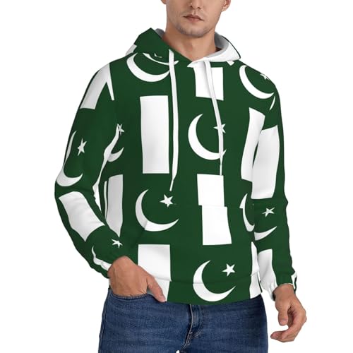Pull à capuche Pakistan homme sweat imprimé manches longues avec cordon