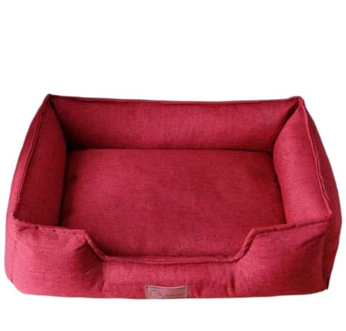 TIKHJ猫 ベッド 夏 猫 クッション 犬 夏用ベッド、犬猫用ベッドは取り外して洗えるので、オールシーズンご使用いただけます 噛みつきや引っかき傷に強い (レッド,XL)