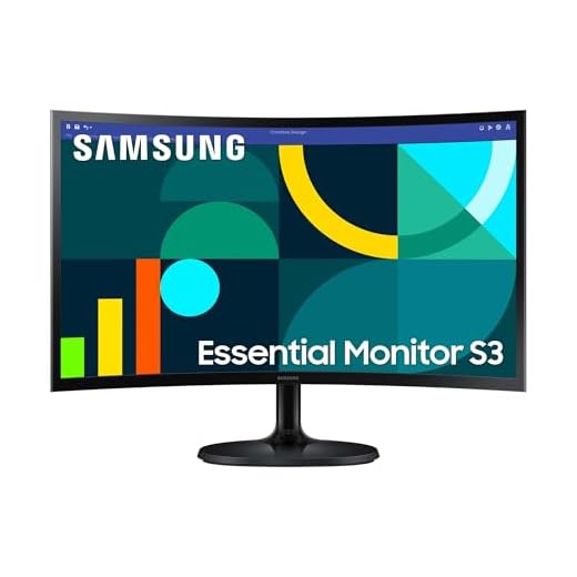 Samsung S36GD Essential Curved Monitor 24 Zoll, PC-Bildschirm mit VA-Panel, Full HD-Auflösung, 4 ms Reaktionszeit, Bildwiederholrate 100 Hz, Eco Saving Plus, Flicker Free, Schwarz, S24D364GAU