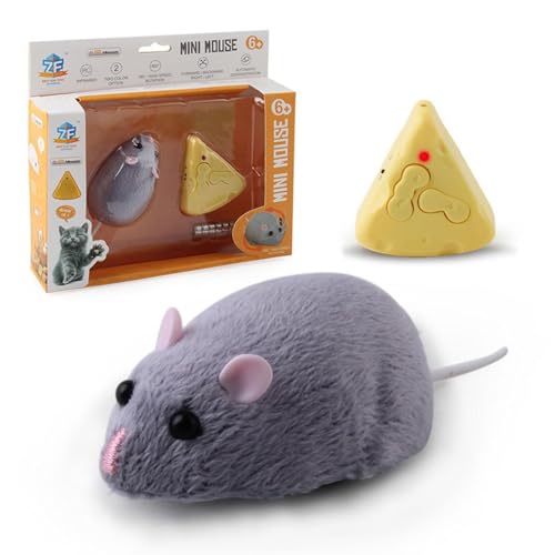 mouses telecomandato per Gatti, mouses Wireless RC elettronico mouses Ratto Giocattolo plastica, Simulazione Ratto Cane Gatto Giocattolo Durevole Robot mouses, Regalo novità