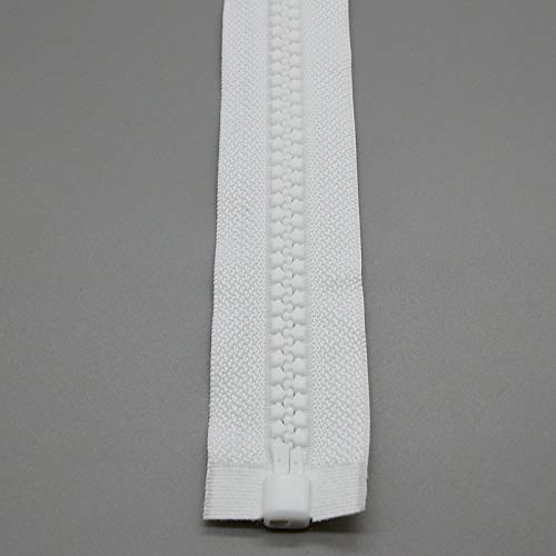 #10 White Separating Plastic Zippers 36 Inch Heavy Duty Resin Sewing Zipper With Double Pull Slider For Sewing Crafts,Sleeping Bag,Boat,Canvas,Trampoline,Tent,(36”2Pcs) Shunli #TOP4