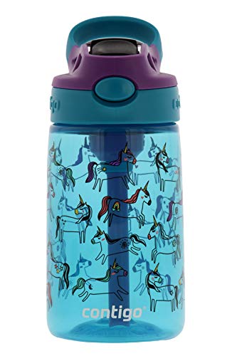Image of Contigo AUTOSPOUT Camping Hydration Water Bottles, 14oz (Pack of 1), Unicorn