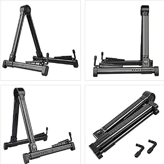 A Frame Guitar Bracket, Pliable A Frame Guitar Stand ABS Noir Facile à Utiliser Stable Robuste pour la Maison - Les Beatles, Paul McCartney, John Lennon, RIngo Starr, George Harrison