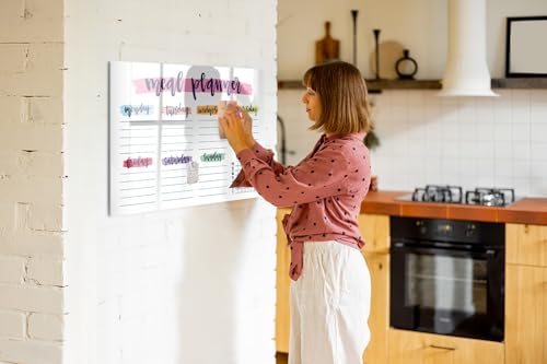 Tableau magnétique en verre avec marqueur effaçable et éponge