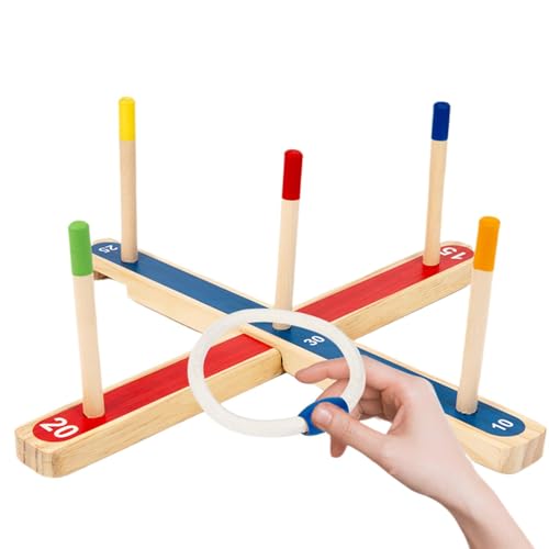 Juego de lanzamiento de anillos: juego de lanzamiento duradero para interiores y exteriores, juego de lanzamiento de anillos para interiores y exteriores, juego combinado de lanzamiento de anillo