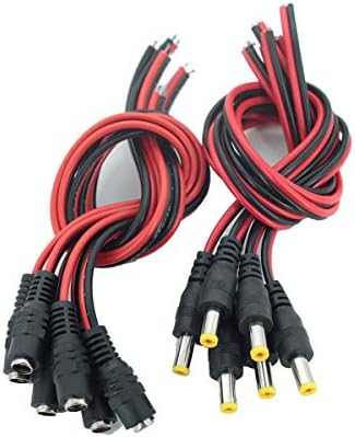 DAYKIT 10 Pairs DC Power Pigtail Cable, 12V 5A 2.1mm X 5.5 Mm Male - View #5